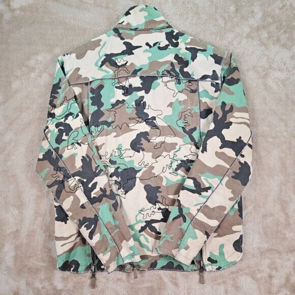 Y2K Triple Five Soul Camouflage Jacket Mens Size M Full Zip Long Sleeve 555 Soul - Picture 2 of 16
